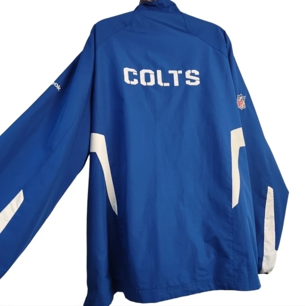 NFL Reebok Indianapolis Colts Men's Pullover Windbreaker Jacket Size XL